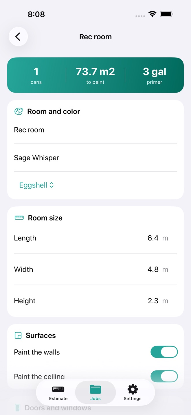 PaintCalc: Paint Estimator screenshot 2