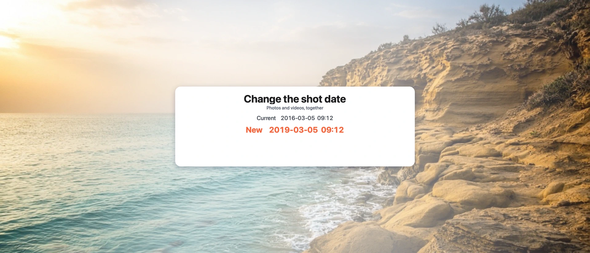 Batch Photo Redate product page header