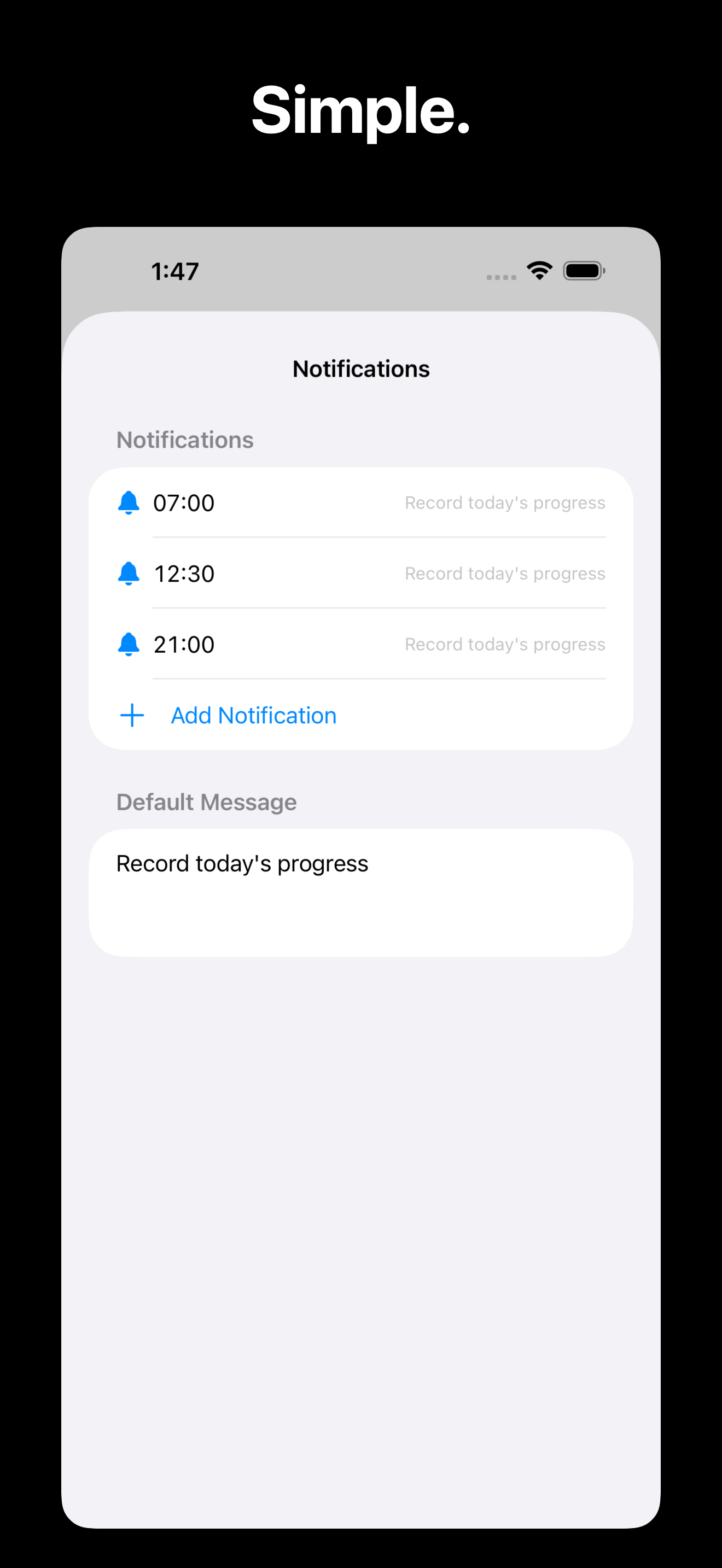 KeepGoing - Habit Tracker iOS screenshot 4 showing app interface