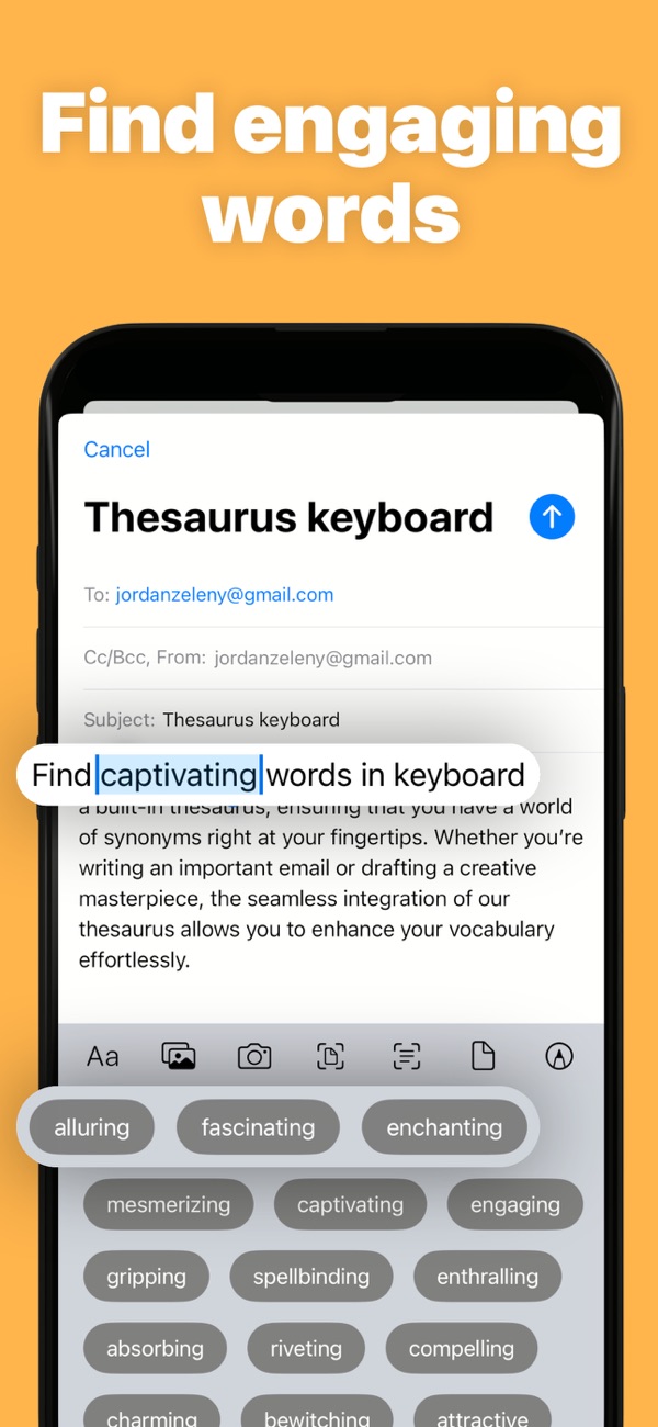 Thesaurus Keyboard screenshot 1