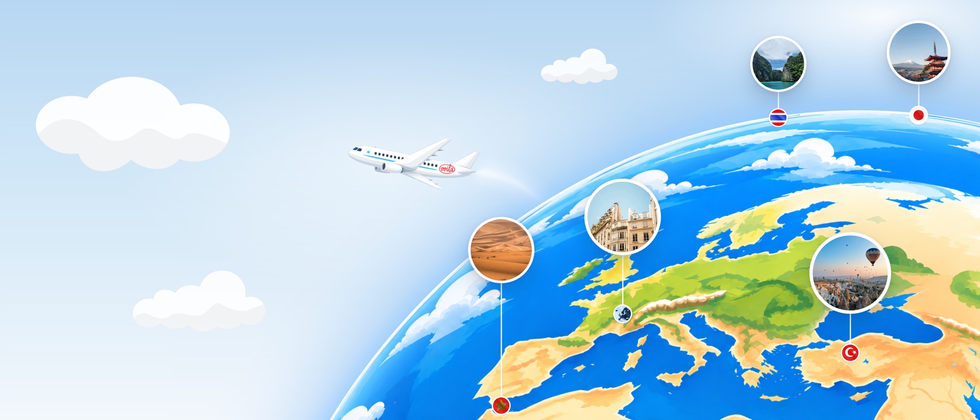 voilà: Travel eSIM & Data product page header