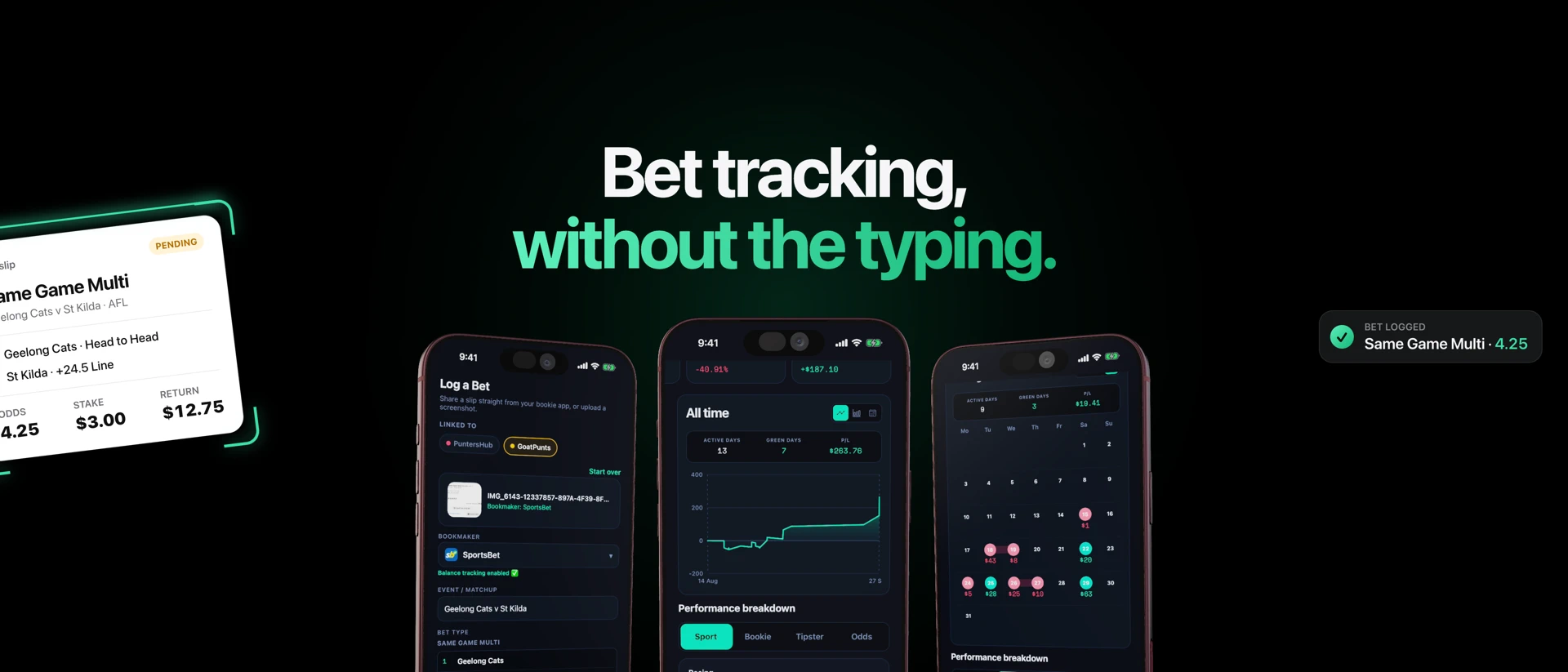 PuntWise: Bet Tracker product page header