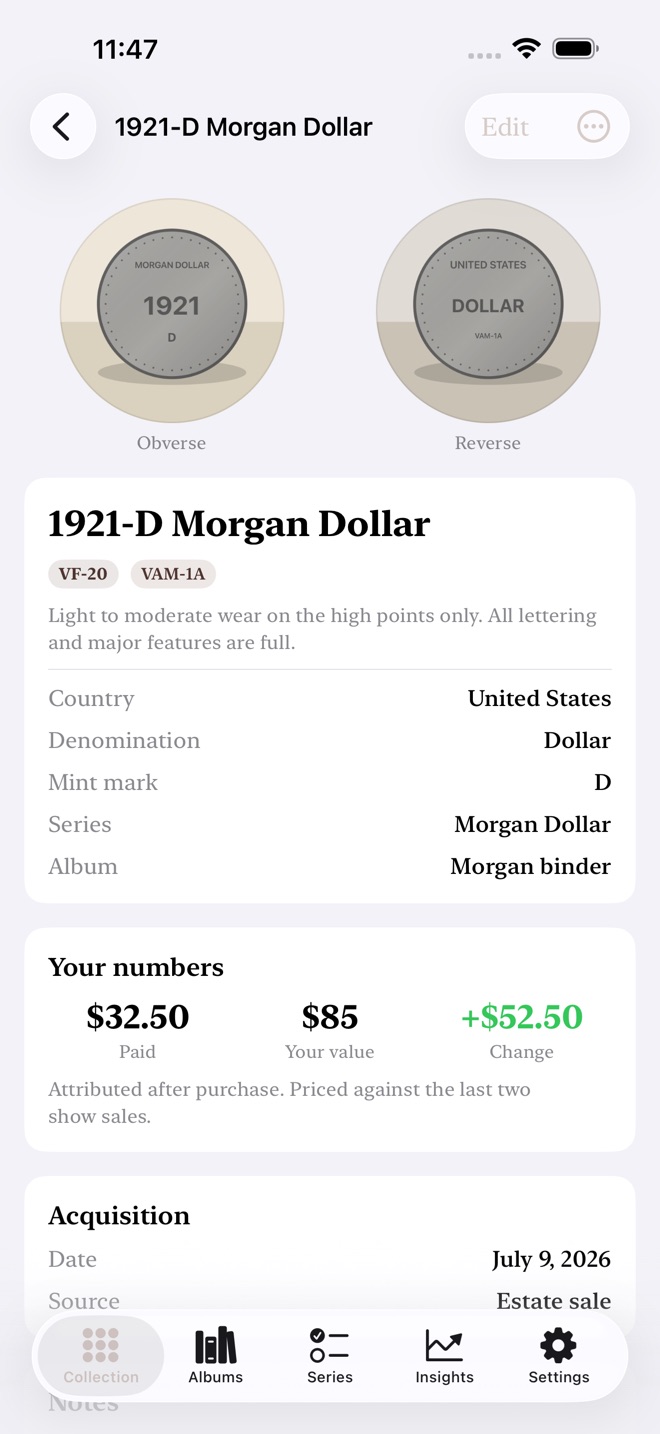 MintMark: Coin Collection capture d’écran 2