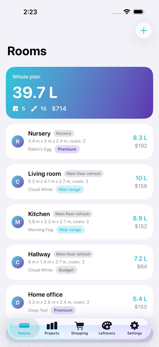 CoatCount: Paint Estimator screenshot 1