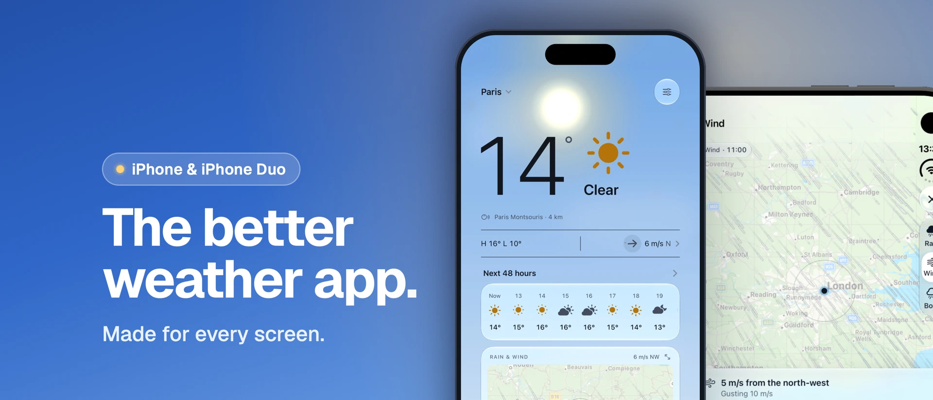 Lyja: The Better Weather App product page header