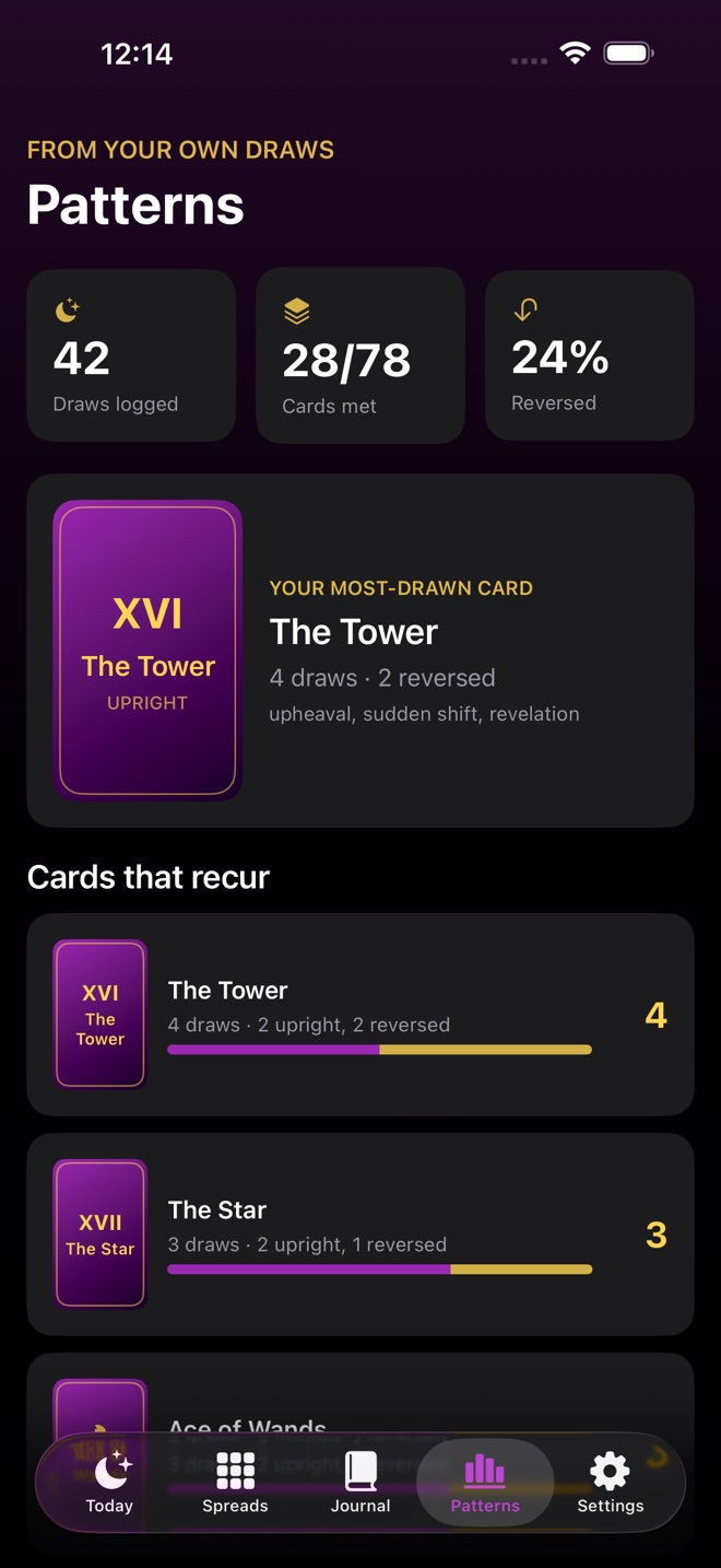 ArcanaLog: Tarot Journal capture d’écran 3