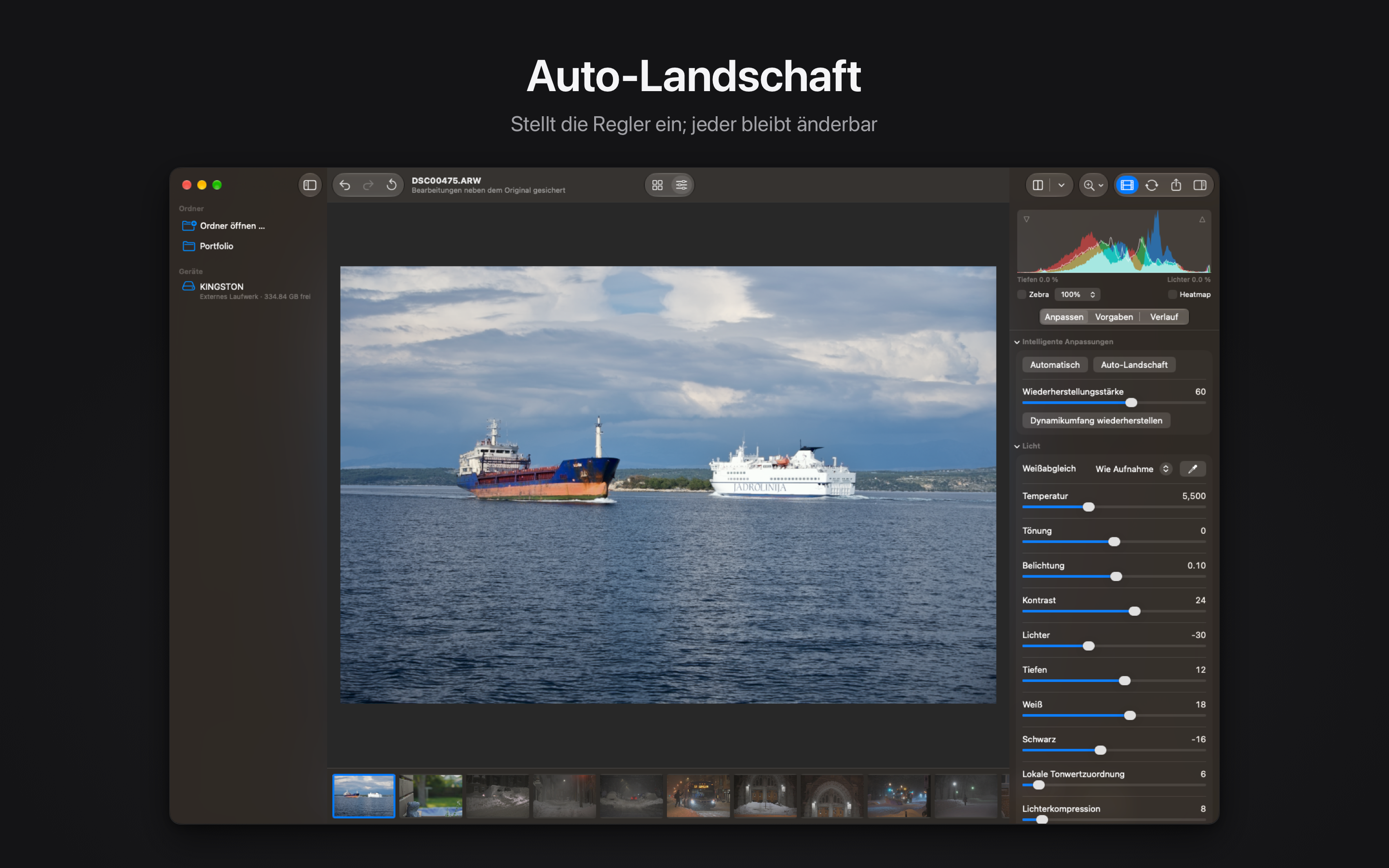 Rawed: RAW Photo Editor macOS screenshot 1 showing app interface