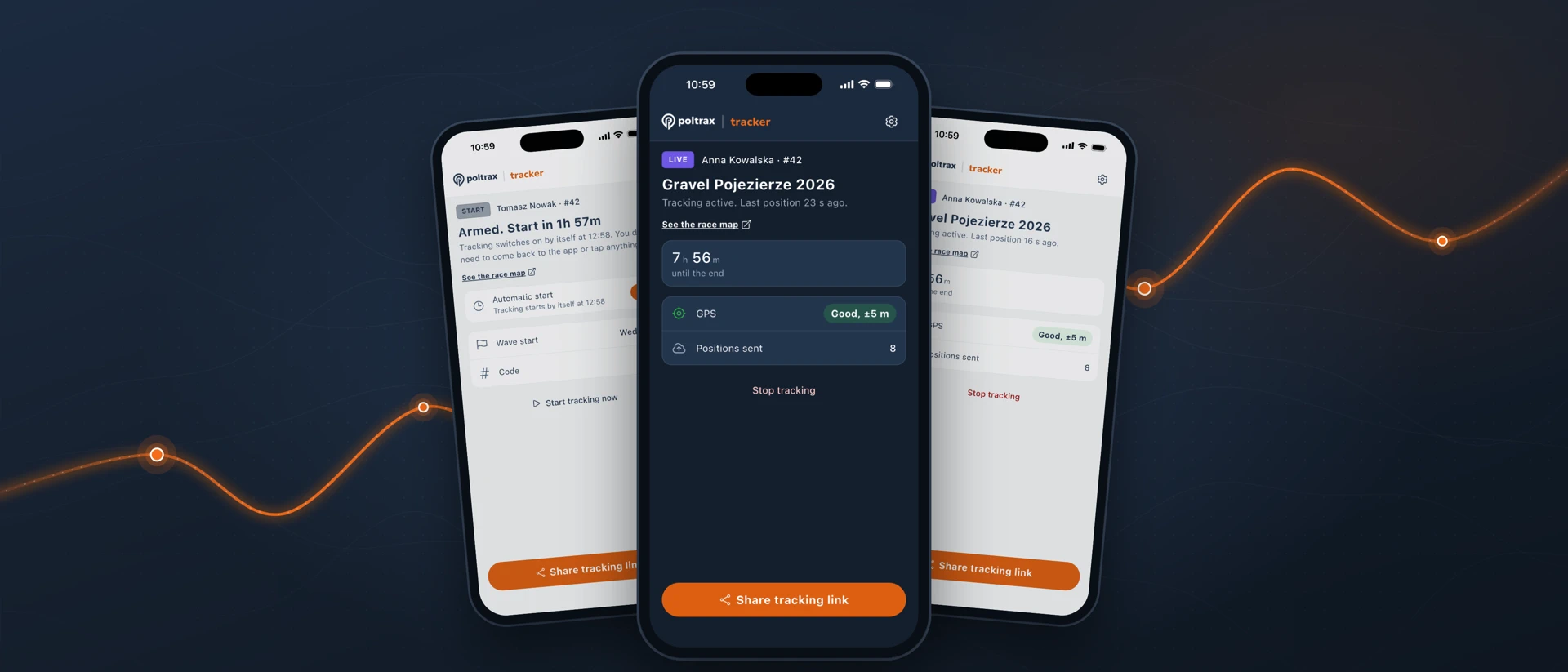 Poltrax Tracker product page header