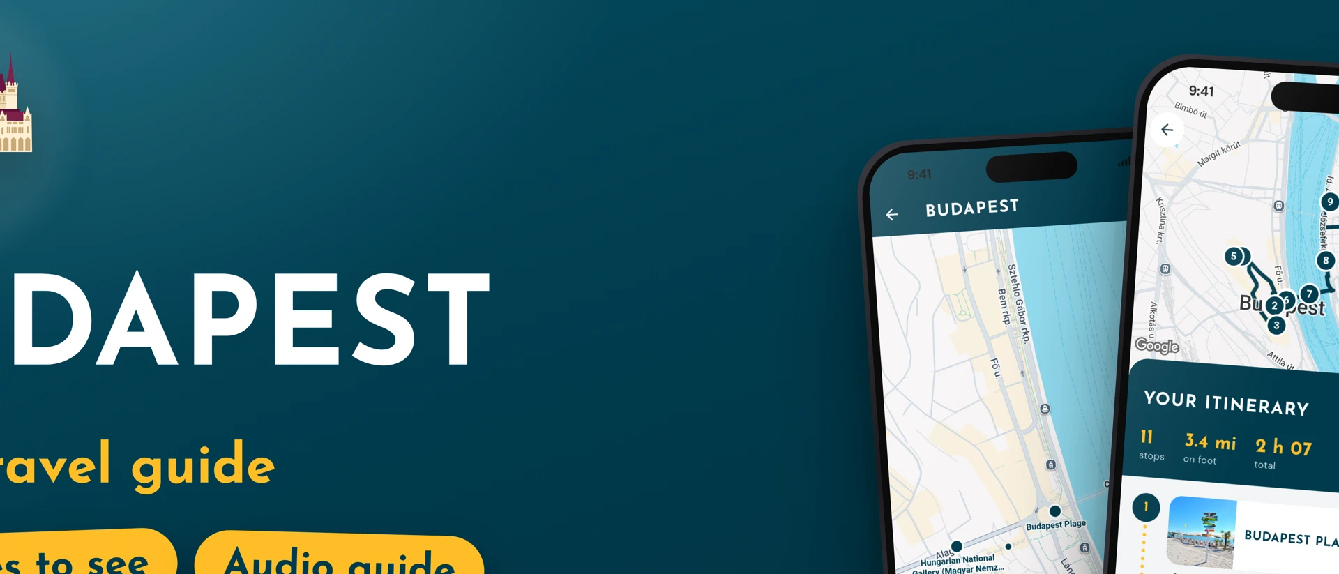 Budapest Travel & Audio Guide product page header