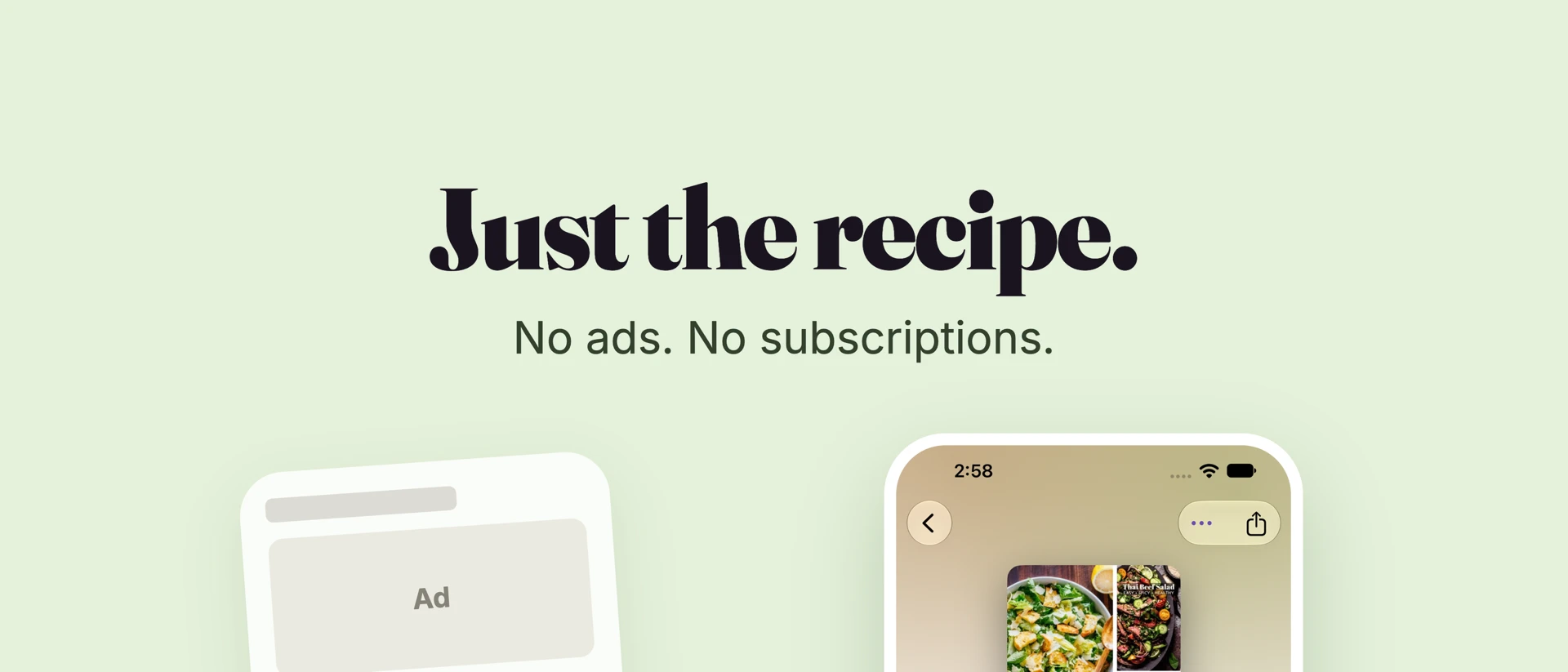 Plum Recipe Saver product page header