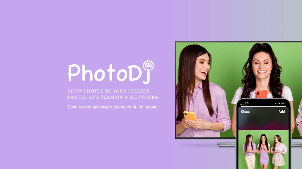 PhotoDj: In-Person Slideshow App Store product page header