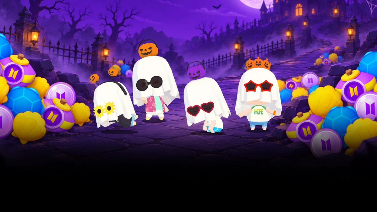 BTS Island: In the SEOM Puzzle search result, In-app event: 2020 Spooky Costume Party