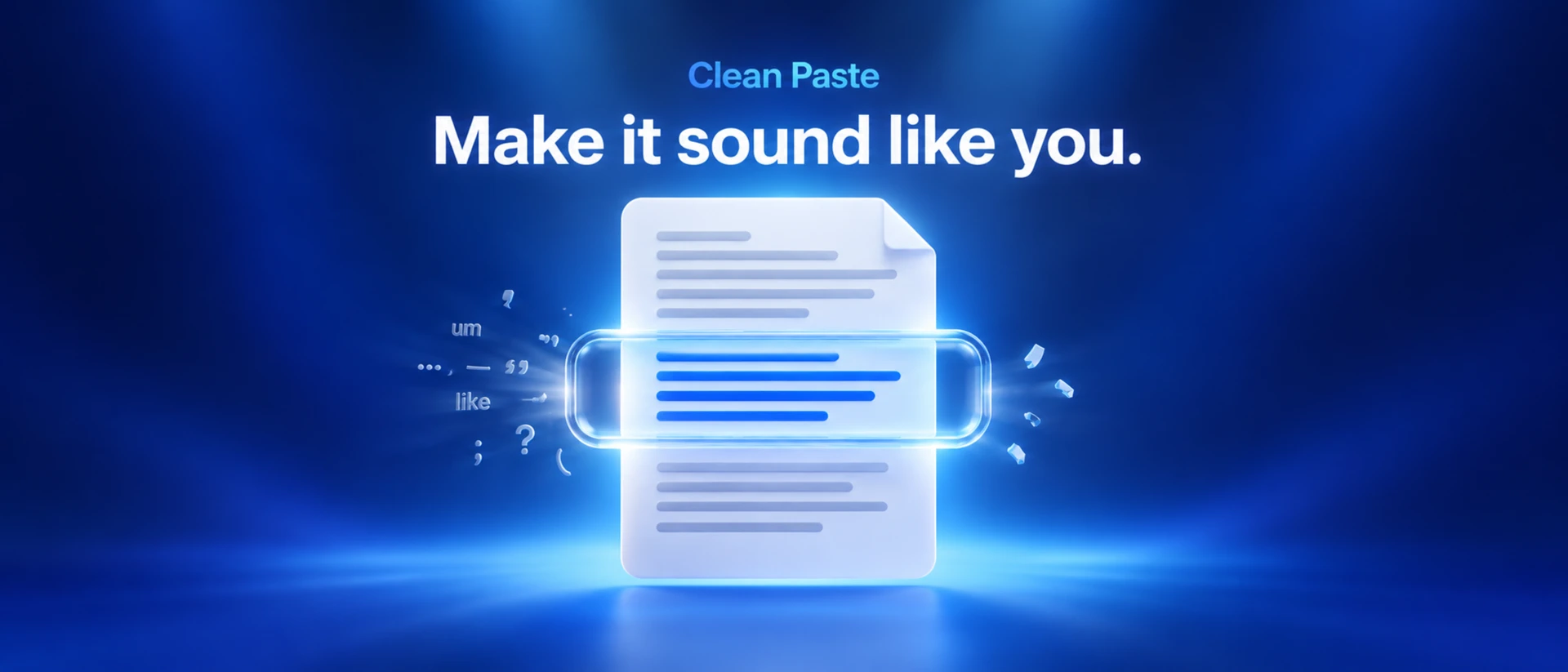 Clean Paste: AI Text Humanizer product page header