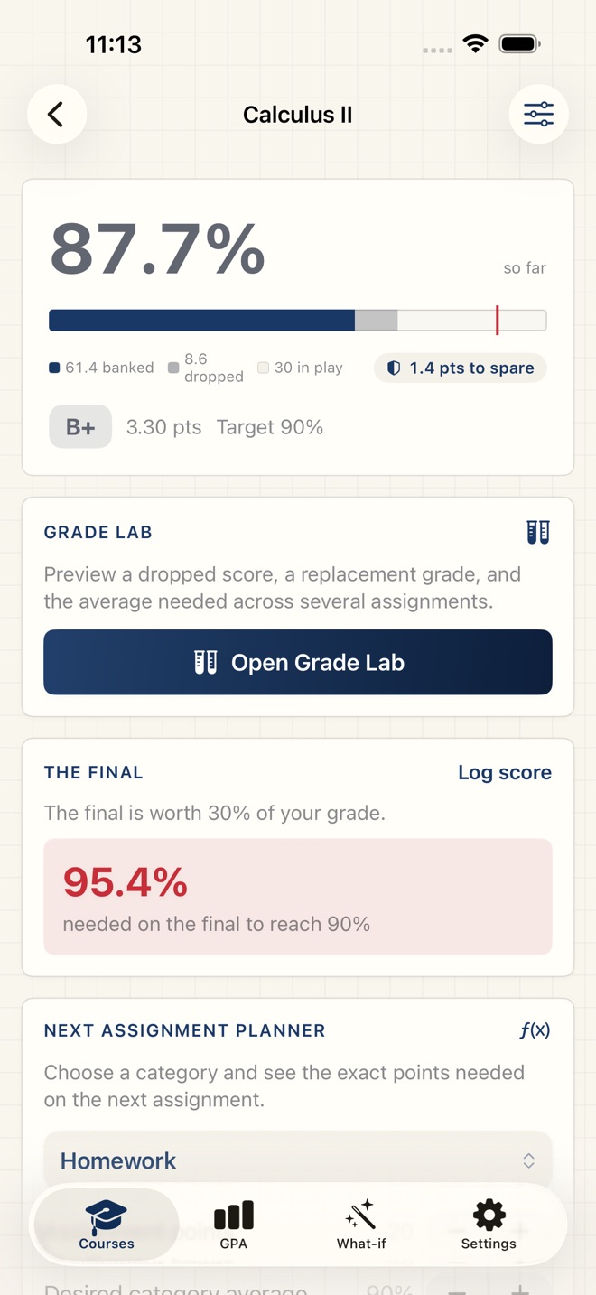 GradeCalc: Grade Calculator screenshot 2