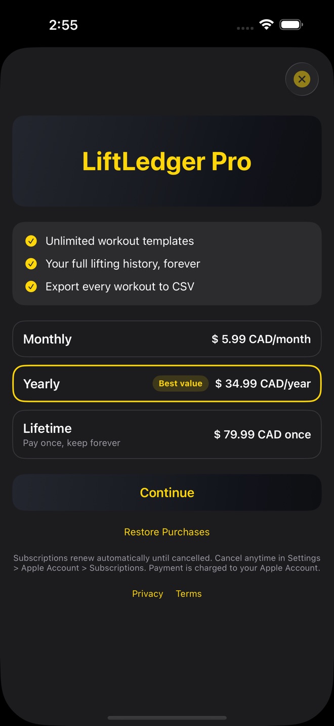 LiftLedger: Workout Log capture d’écran 4