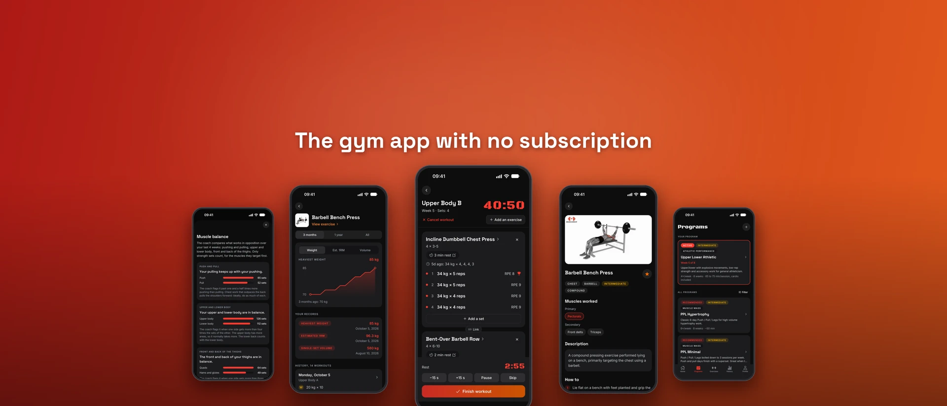 BenchRep GymTracker product page header