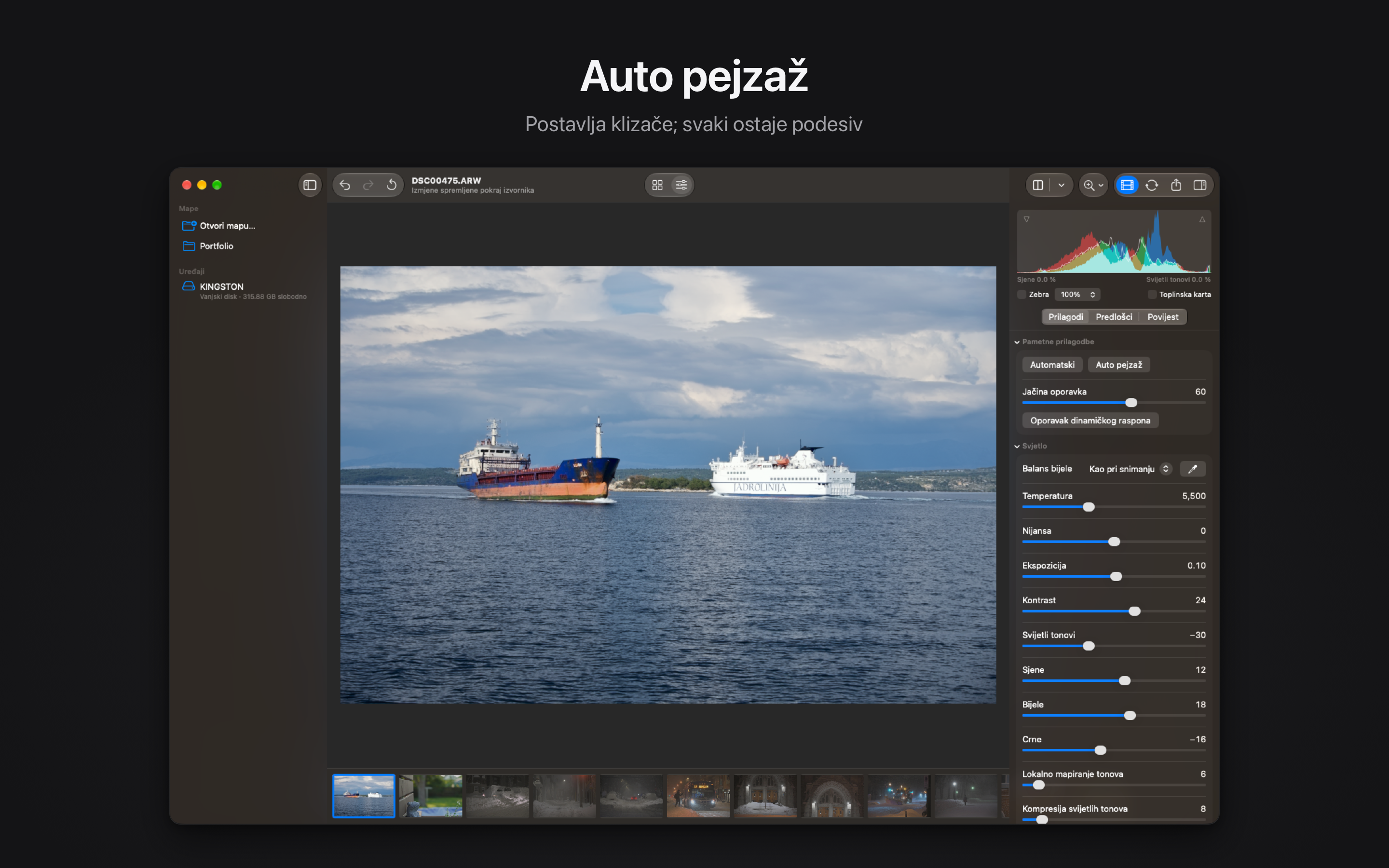 Rawed: RAW Photo Editor macOS screenshot 1 showing app interface