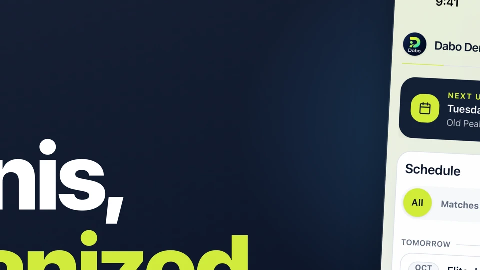 Dabo Tennis App Store product page header