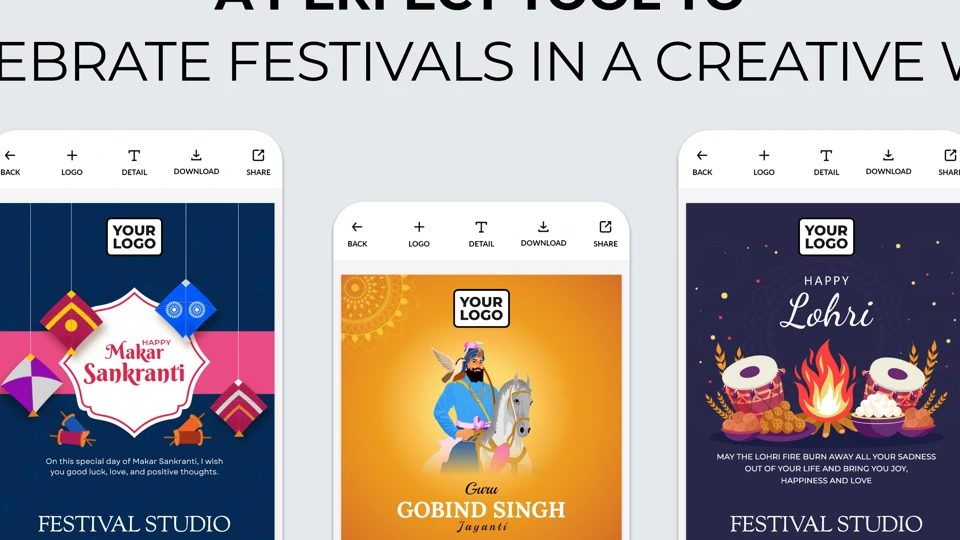 Festival Studio : Poster Maker App Store product page header