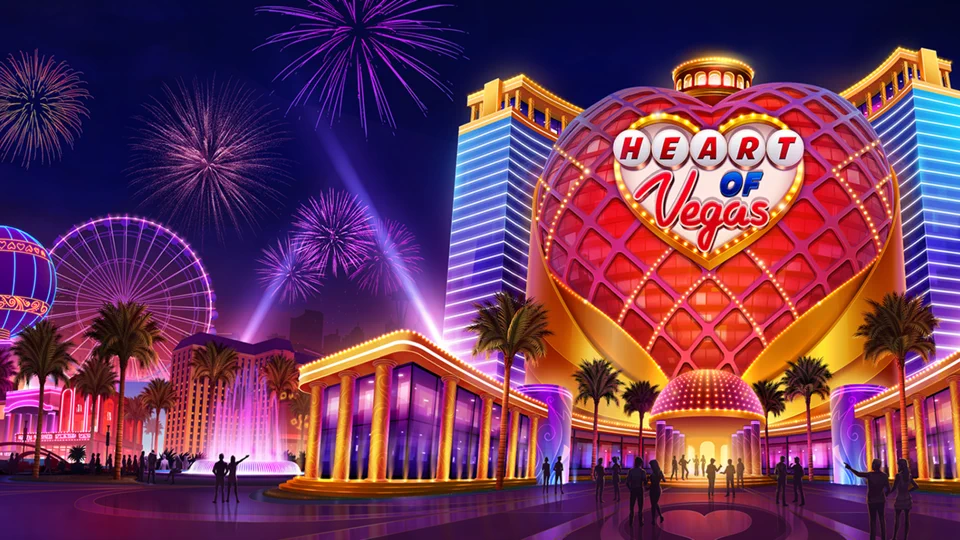 Heart of Vegas - Casino Slots App Store product page header