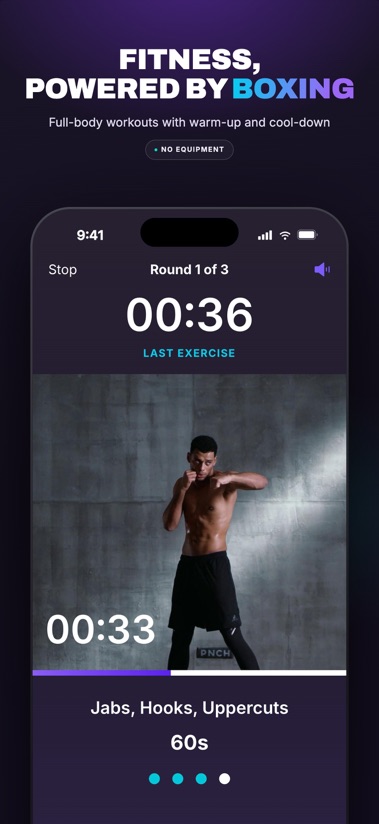 PNCH: Boxing and Fitness screenshot 1
