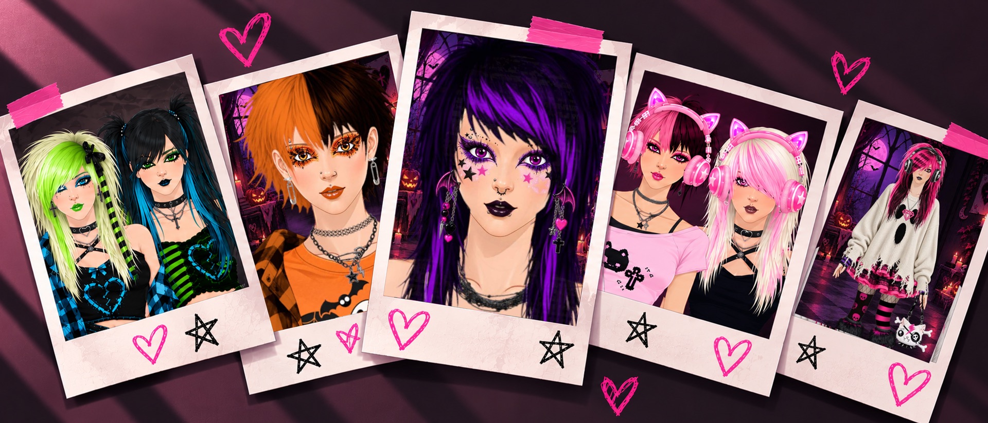 Emo Dress Up game product page header