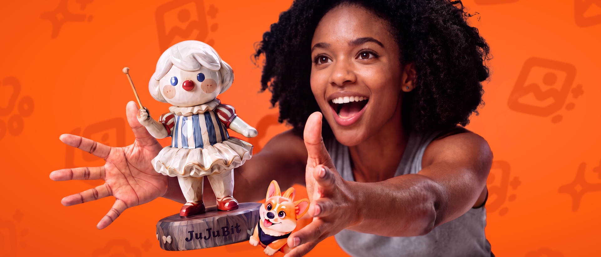 JuJuBit: AI Custom 3D Shop product page header
