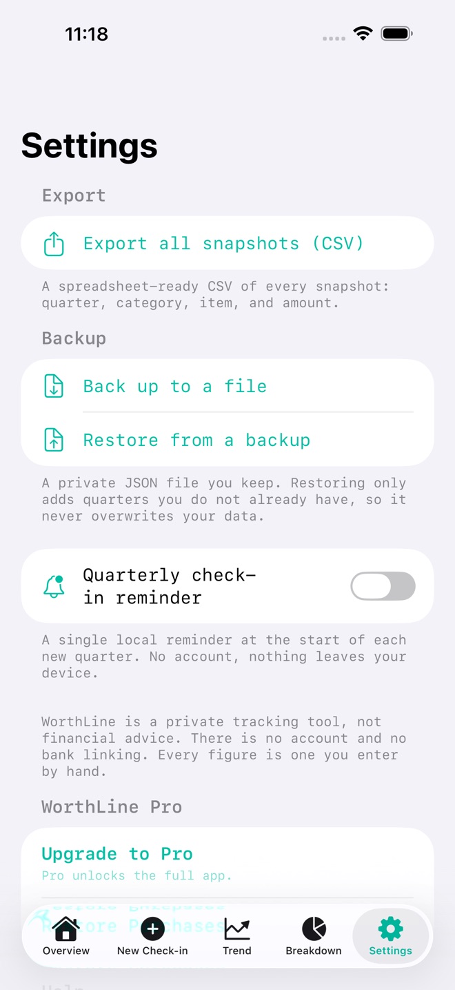WorthLine: Net Worth screenshot 5
