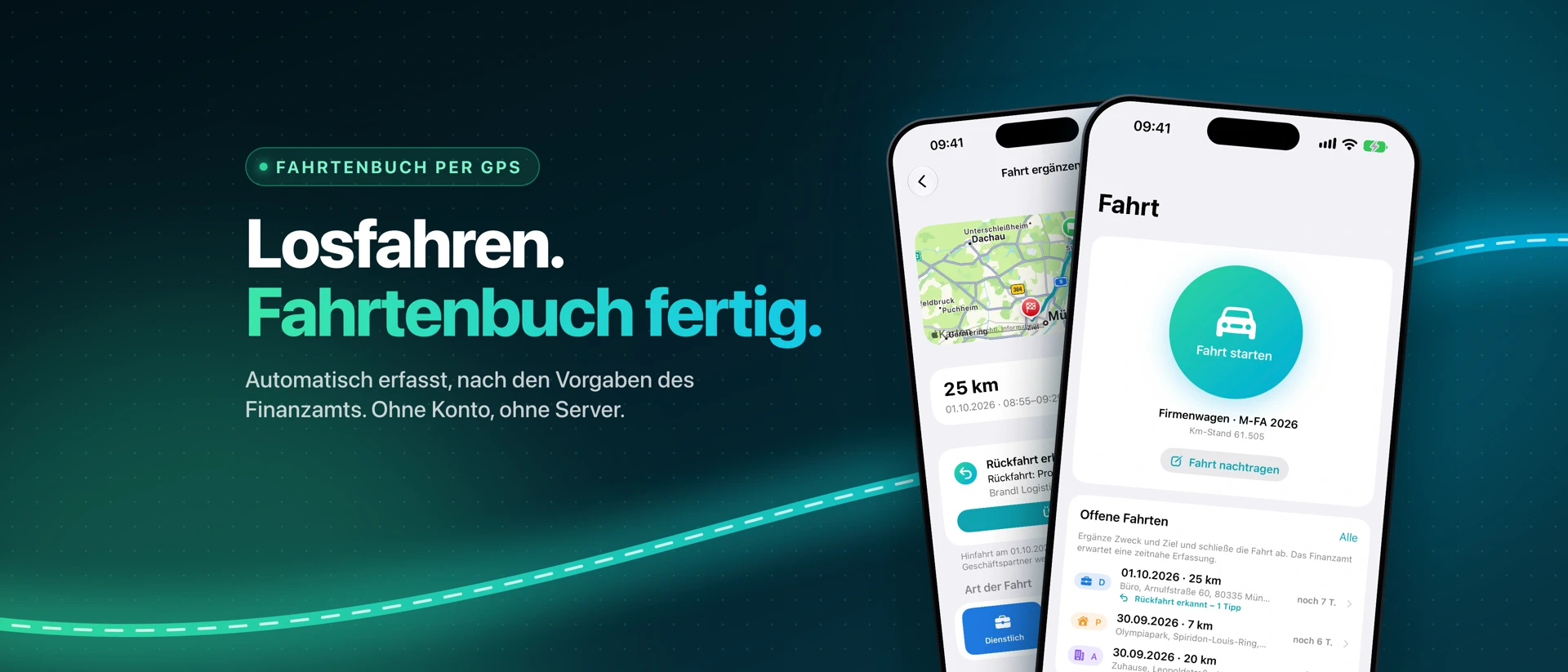 Fahrio – Fahrtenbuch product page header