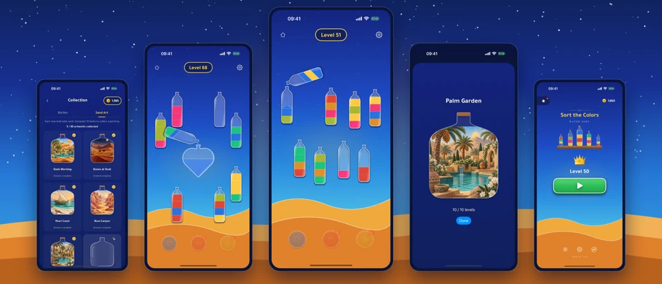 Water Sort Puzzle: Sand Art App Store product page header