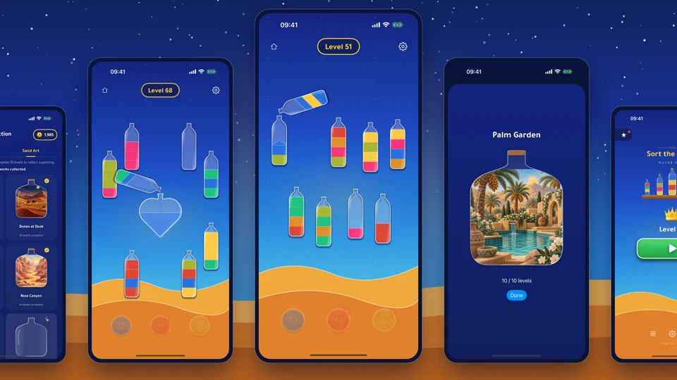 Water Sort Puzzle: Sand Art App Store product page header